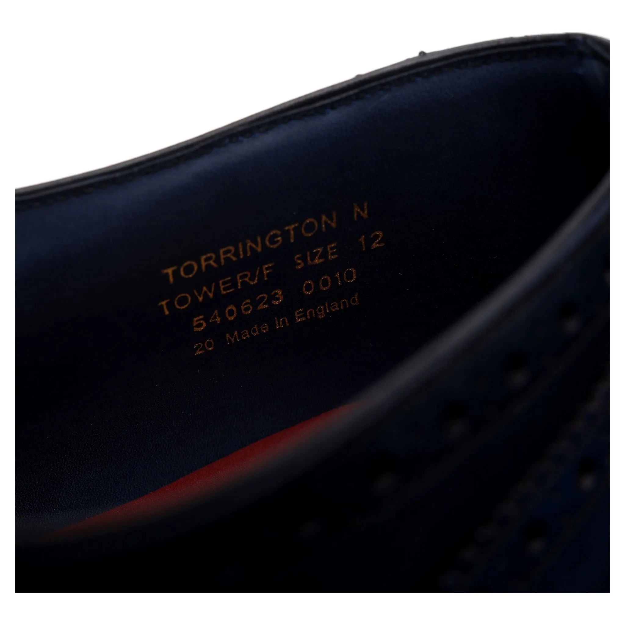 1880 'Torrington' Navy Blue Leather Oxford Brogues UK 12 F