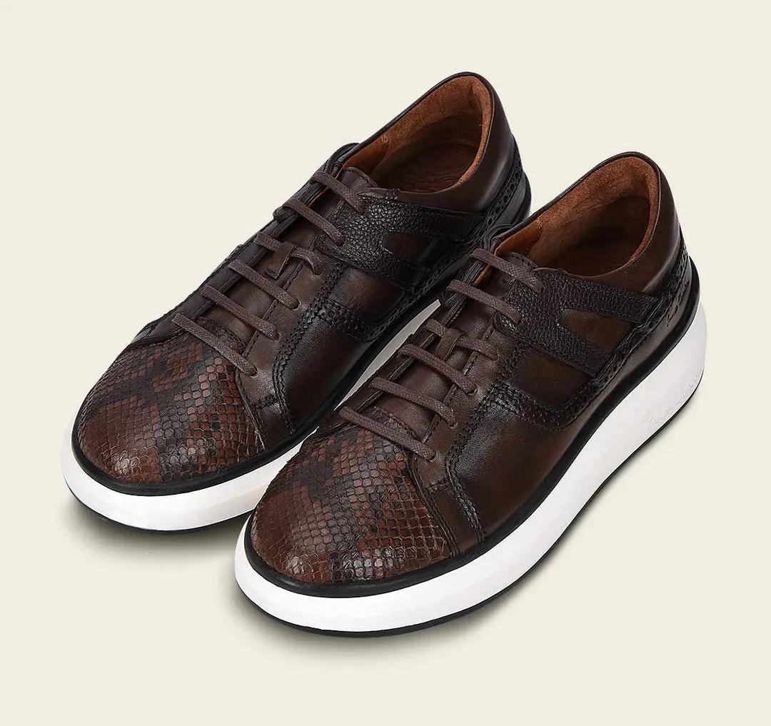 3Y0PBTS - Cuadra chocolate casual fashion python sneakers for men