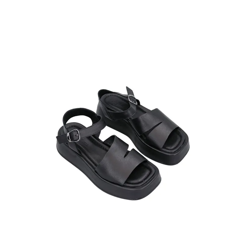 5004598 WOMEN'S PLATFORM SANDALS- BLACK