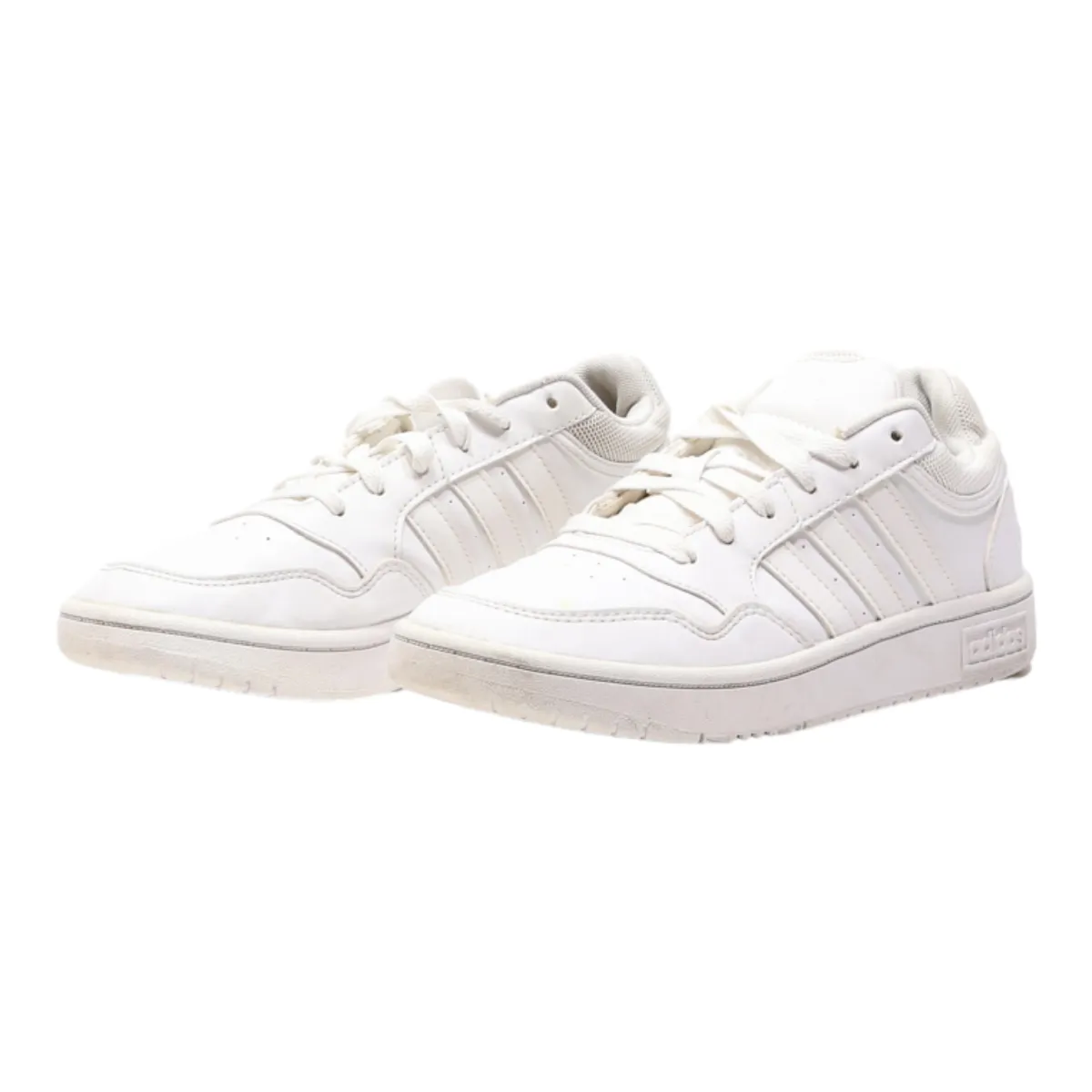 ADIDAS Hoops 3.0 Sneaker Trainers White Leather Girls UK 4