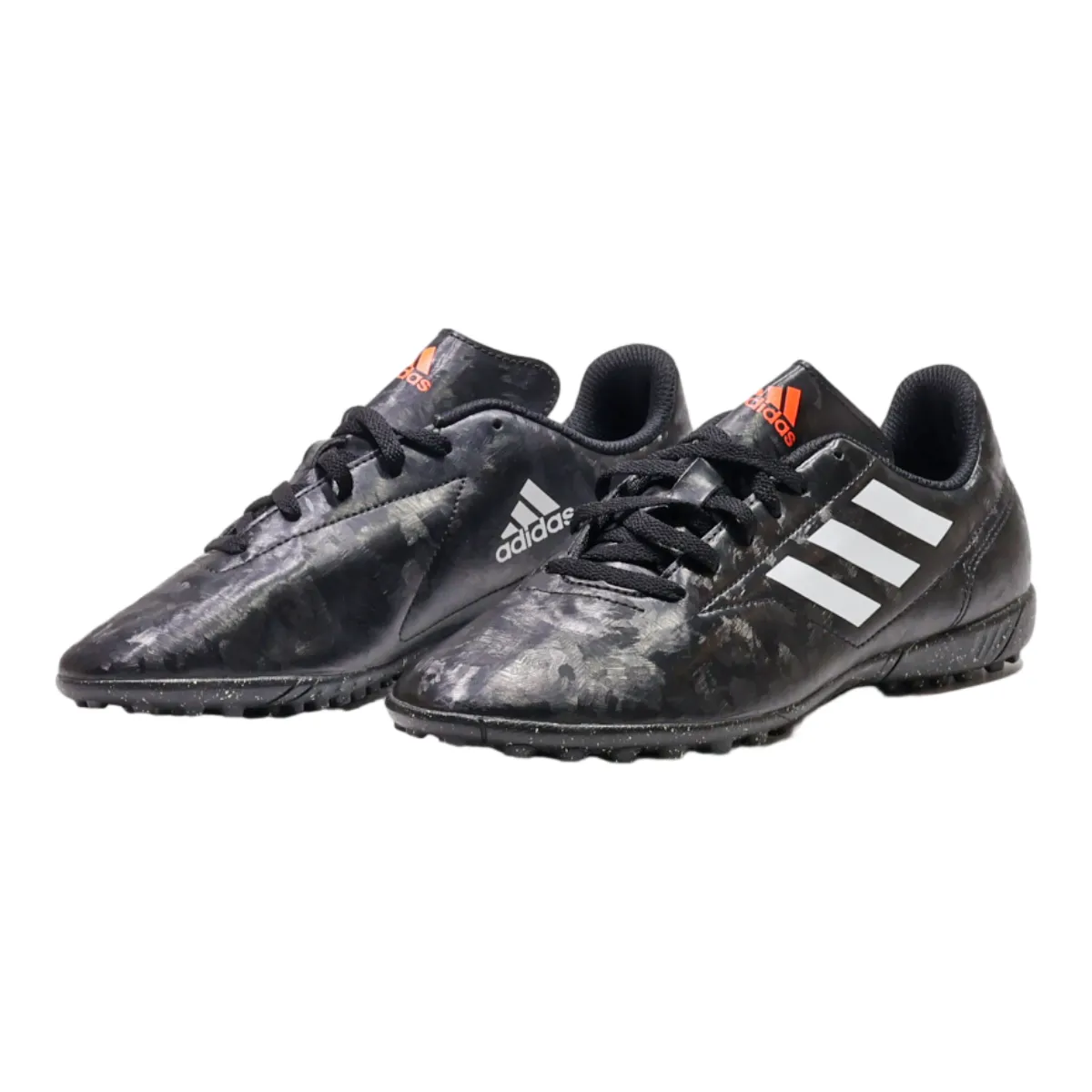 ADIDAS Low Top Trainers Black Leather Mens UK 5.5