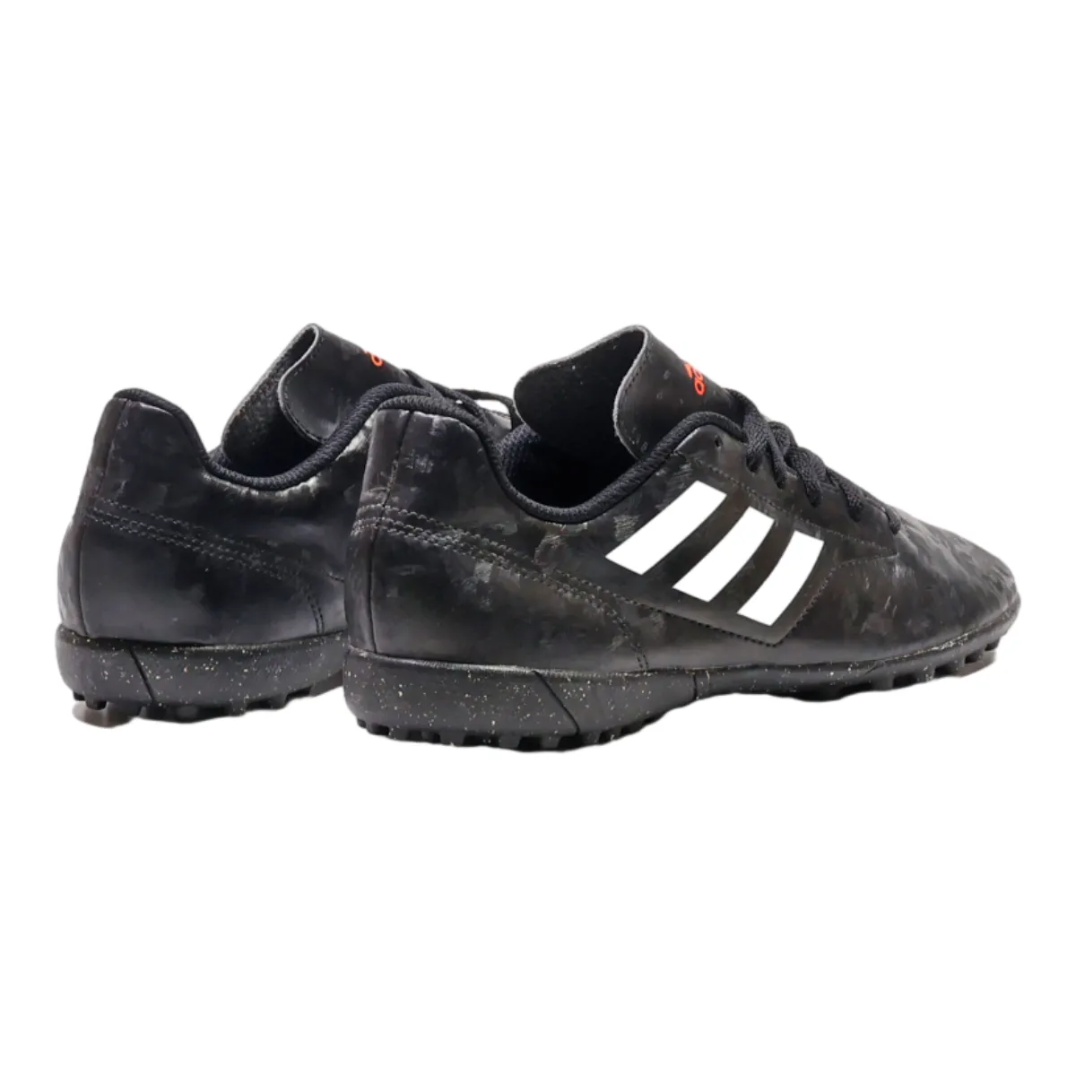 ADIDAS Low Top Trainers Black Leather Mens UK 5.5