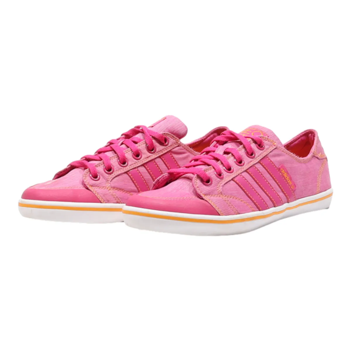 ADIDAS Low Top Trainers Pink Canvas Womens UK 6