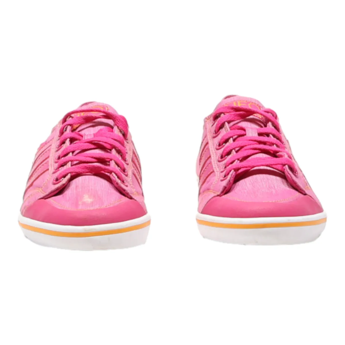 ADIDAS Low Top Trainers Pink Canvas Womens UK 6