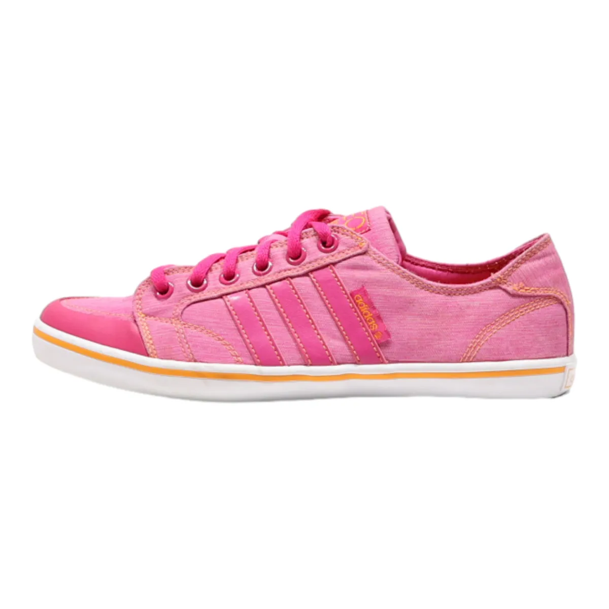 ADIDAS Low Top Trainers Pink Canvas Womens UK 6