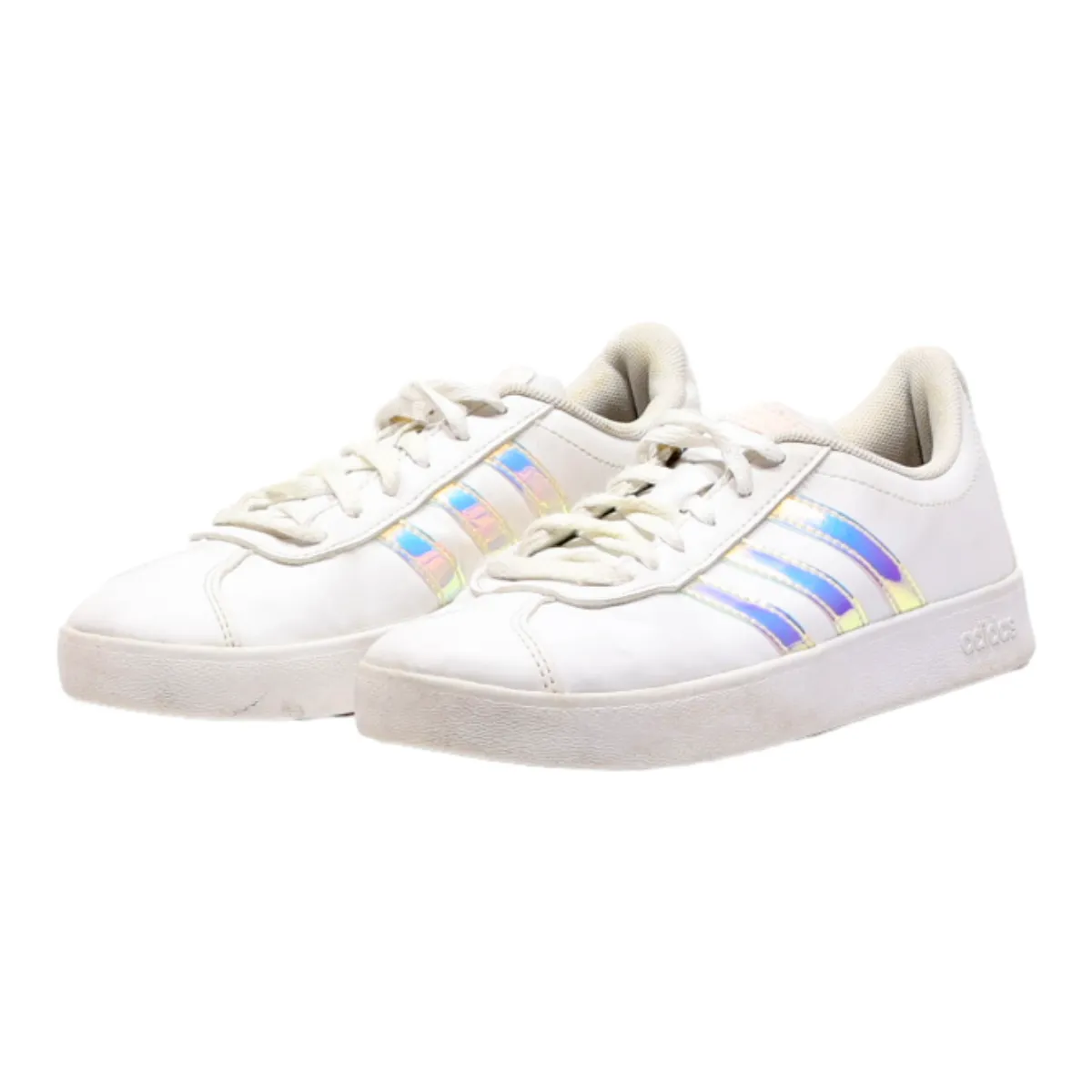 ADIDAS Low Top Trainers White Leather Womens UK 3.5