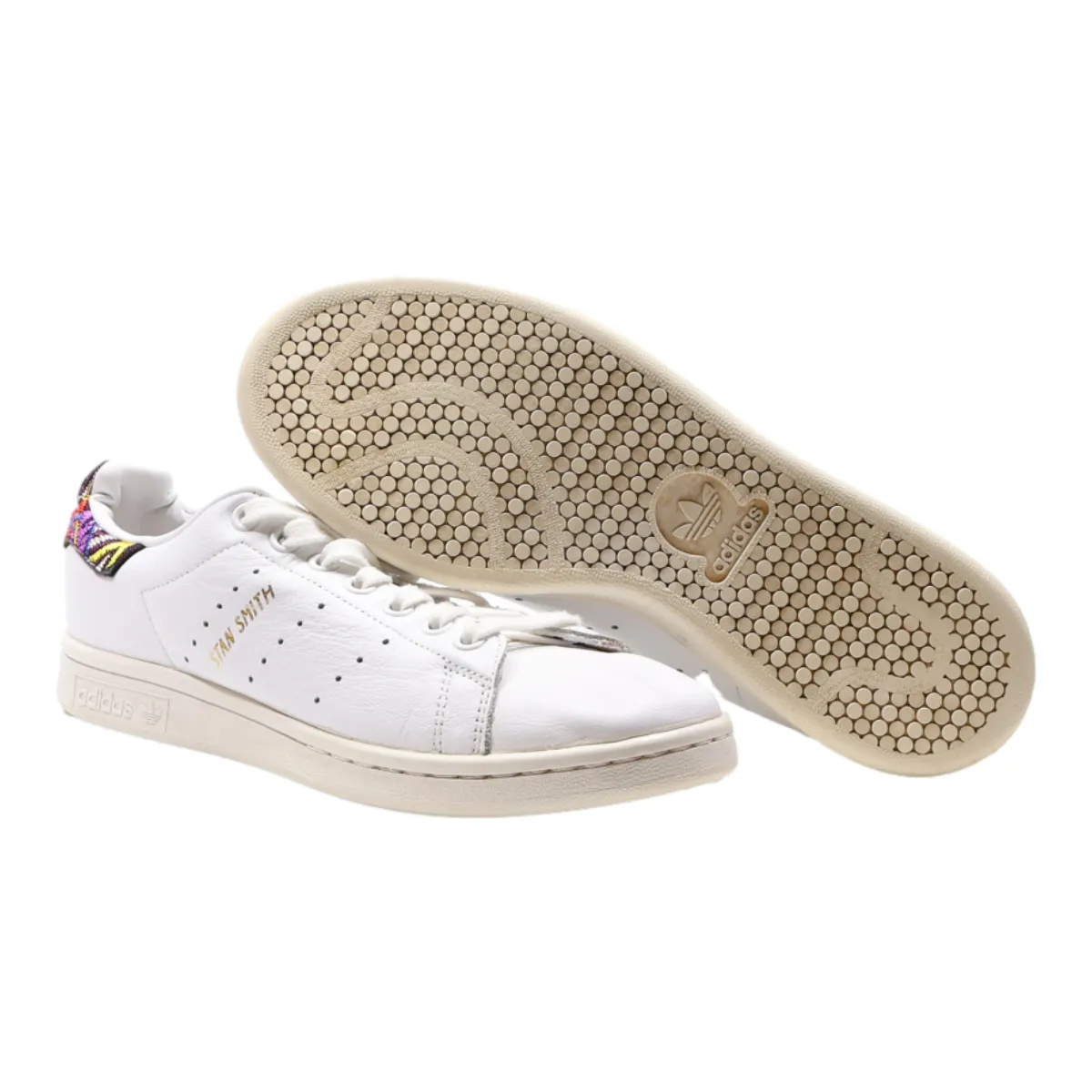 ADIDAS Low Top Trainers White Leather Womens UK 6