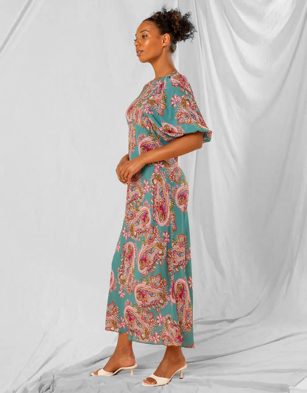 Alessa Dress -Ocean Paisley