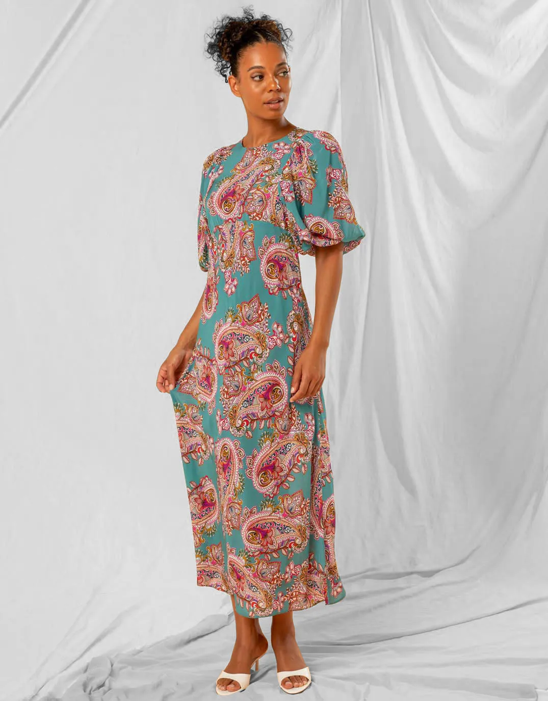 Alessa Dress -Ocean Paisley