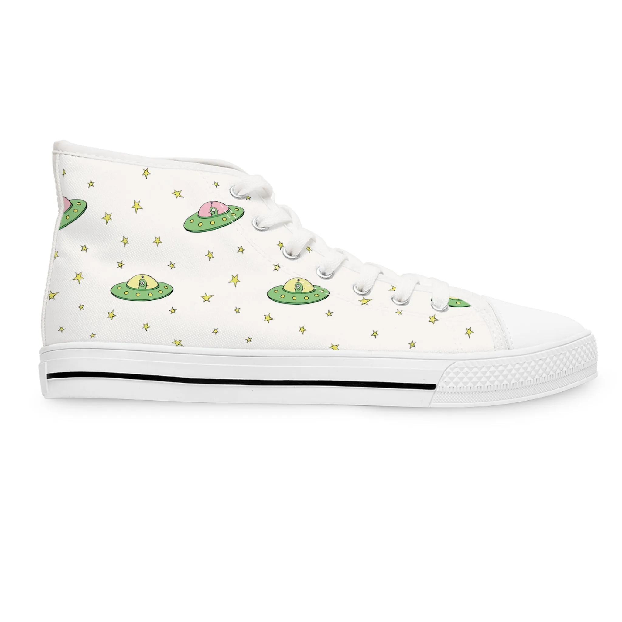 Alien Spaceship Women's High Top Sneakers