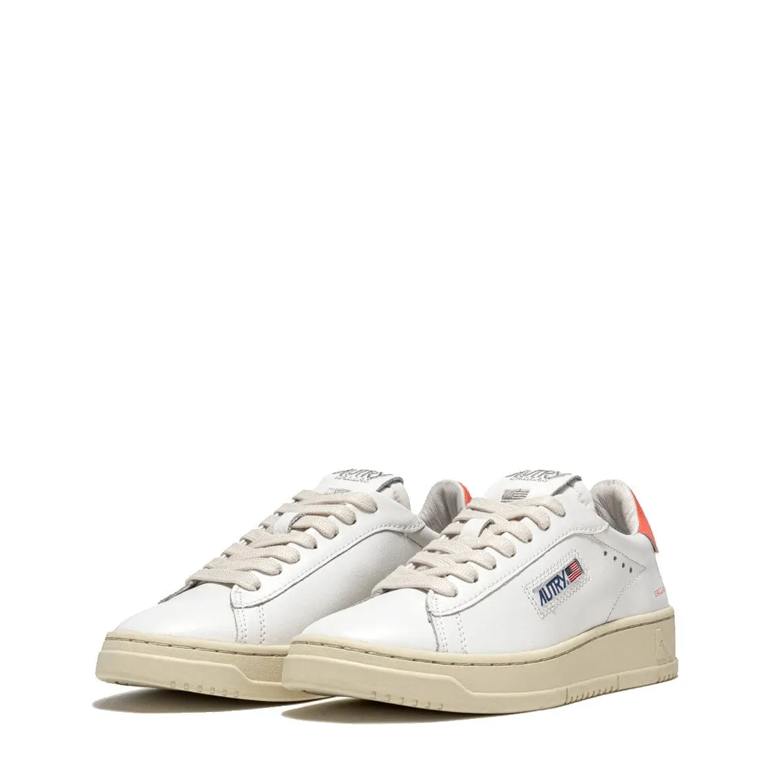 Autry Womens Dallas Low Trainers White / Coral