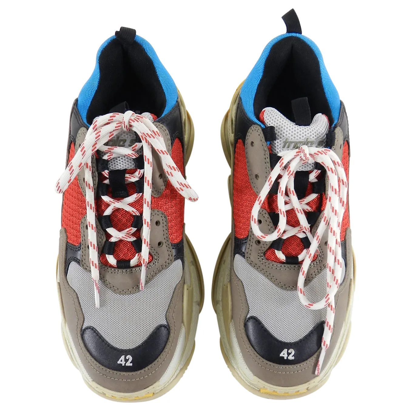 Balenciaga Triple S Trainers - Red, Blue, Grey - 9