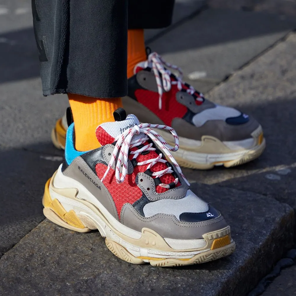 Balenciaga Triple S Trainers - Red, Blue, Grey - 9