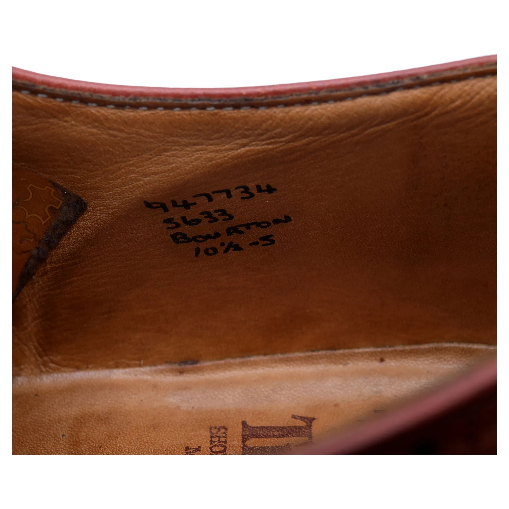 'Bourton' Tan Brown Leather Derby UK 10.5