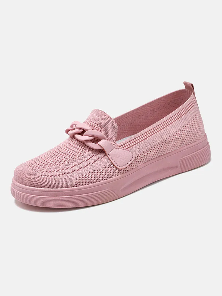 Breathable Knitting  Slip On Loafers