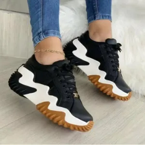 Breathable Women Vulcanized Shoes Casual Platform Sneakers