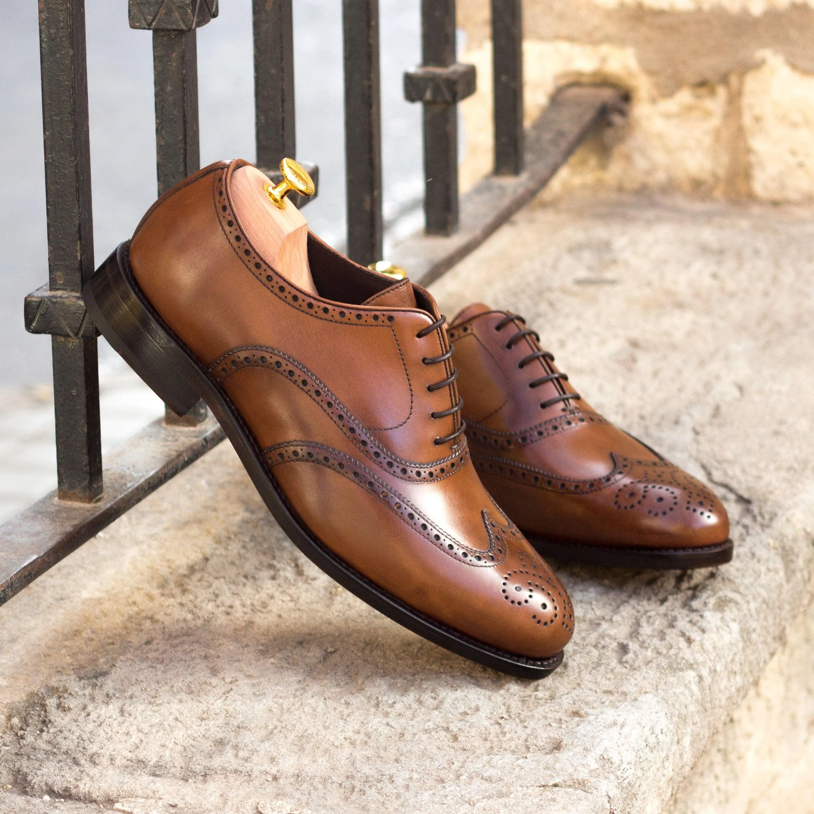 Brown Leather Brogue Shoes