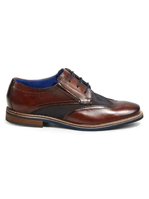 Bugatti - DARK BROWN / BASILEO COLOURBLOCK LEATHER BROGUES