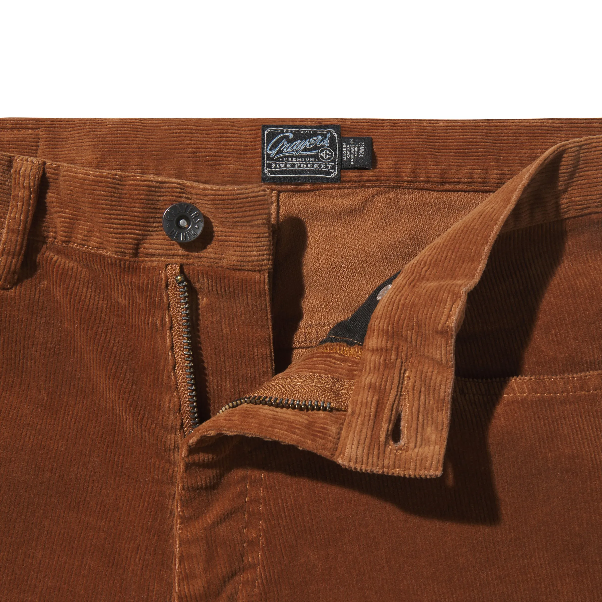 Burlington 5 Pocket Stretch Corduroy - Rawhide