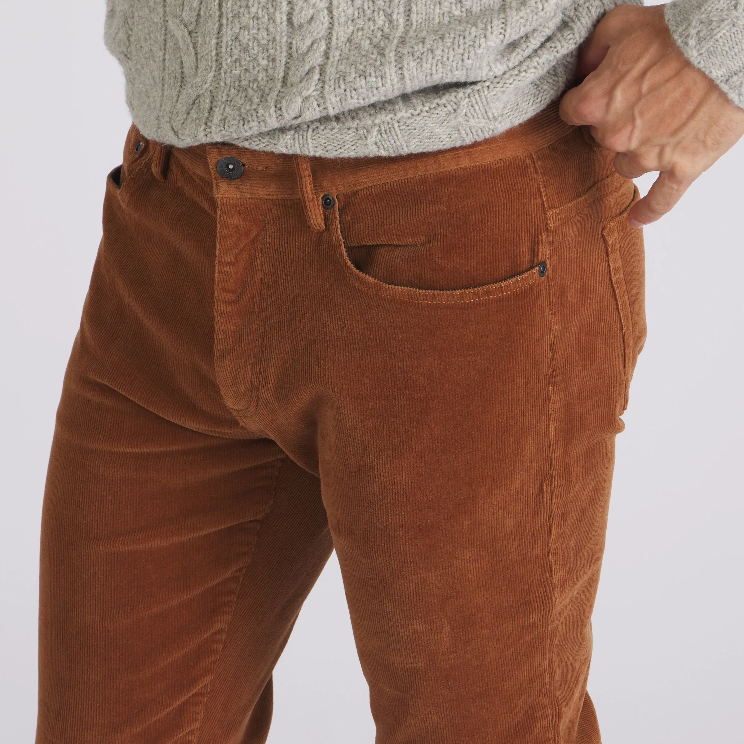 Burlington 5 Pocket Stretch Corduroy - Rawhide