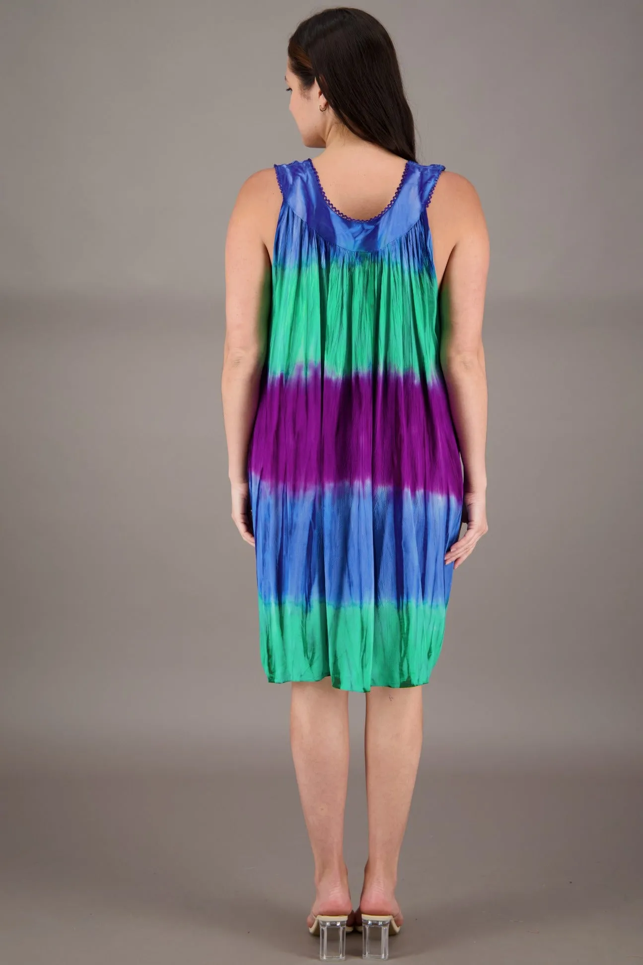 Butterfly Tie Dye V-Neck Dress 24427