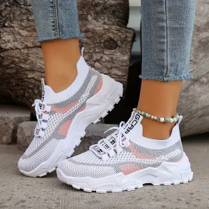 Casual Colorblock Knit Sneakers for Women | Perfect for Casual Days