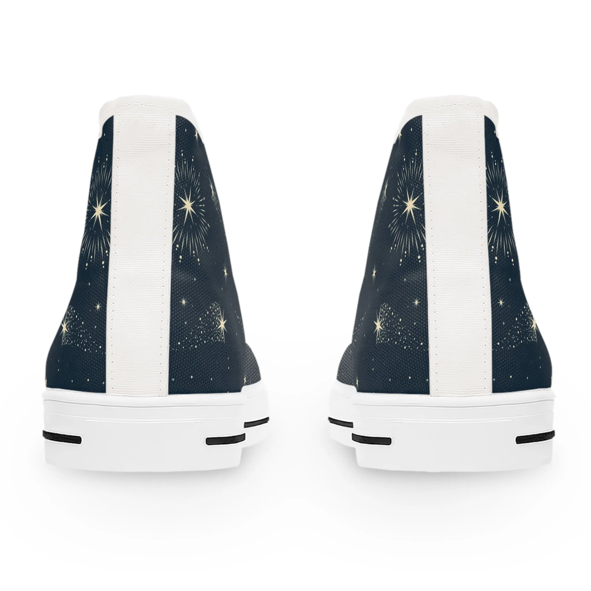 Celestial Moon and Stars Women's High Top Sneakers