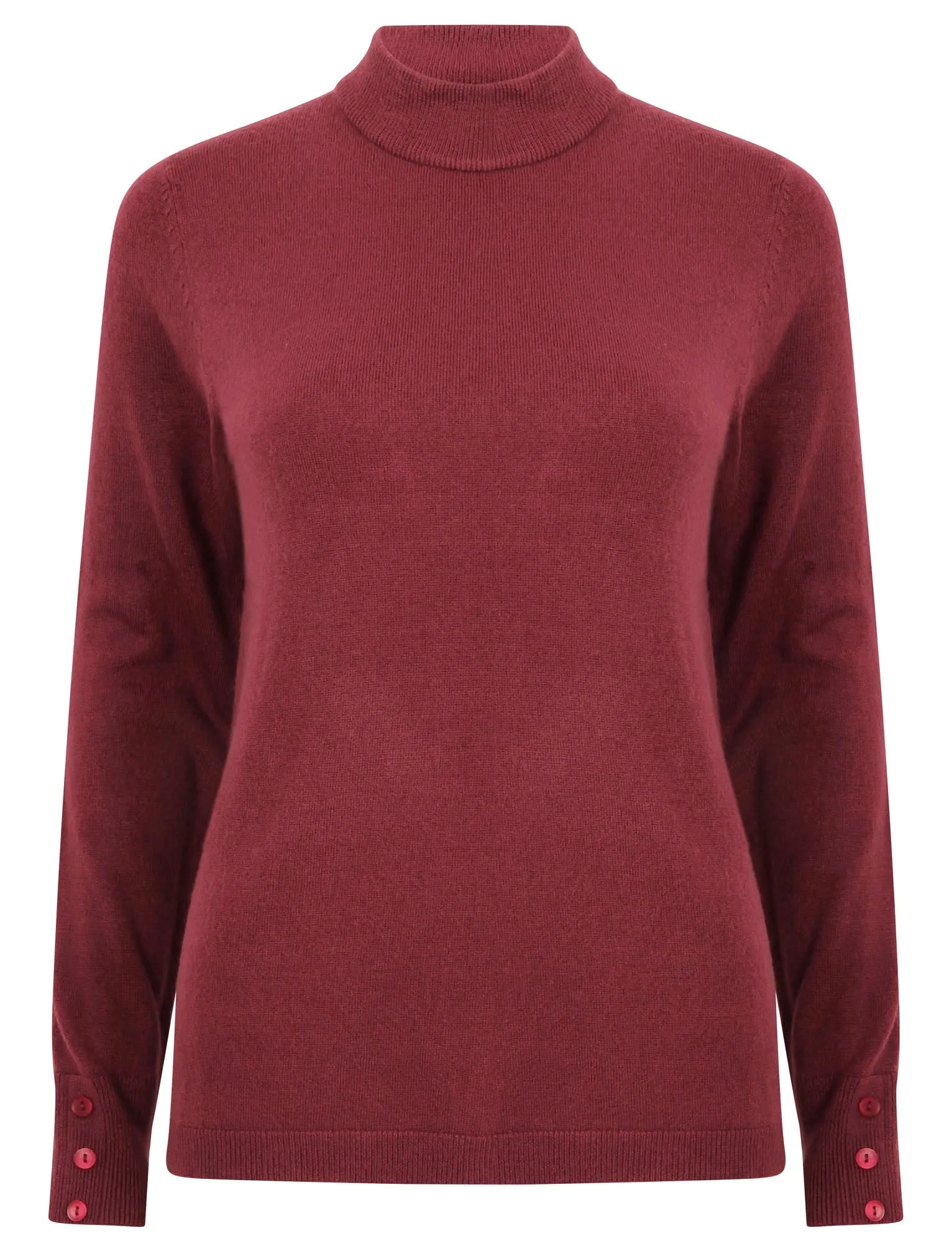 Clinton Turtle Neck Jumper in Wild Berry - Plum Tree