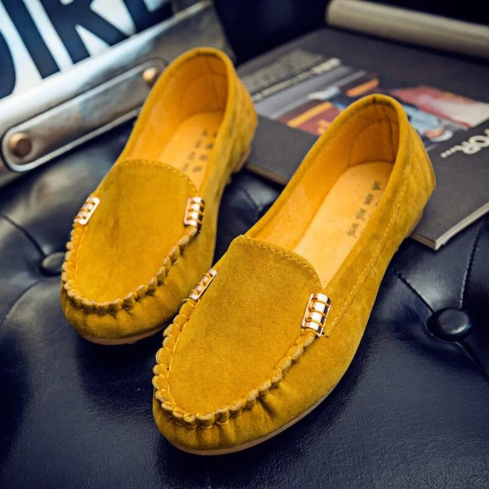 Comfortable Candy Color Slip on Loafers