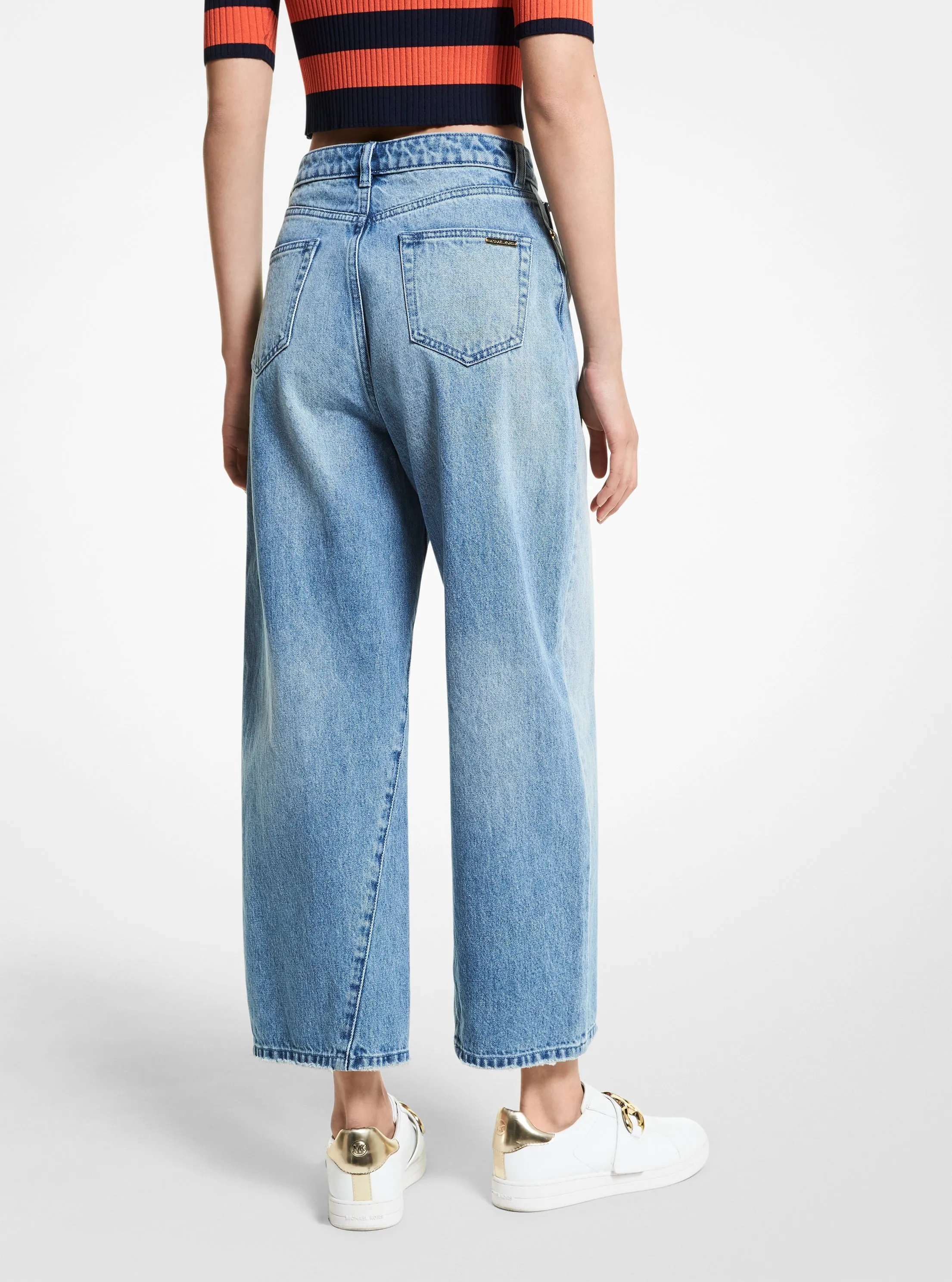 Cropped Wide Leg Jeans