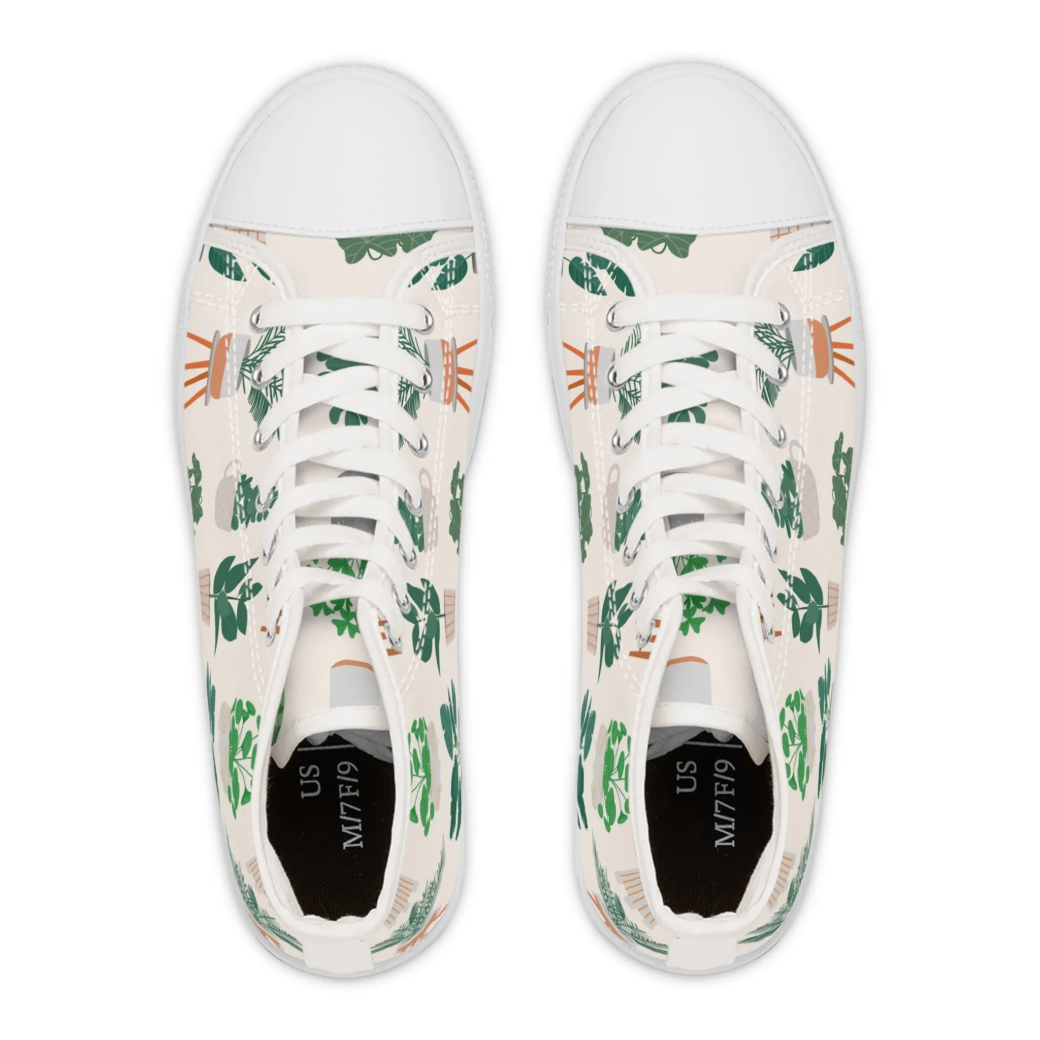 Decorative House Plants Women's High Top Sneakers