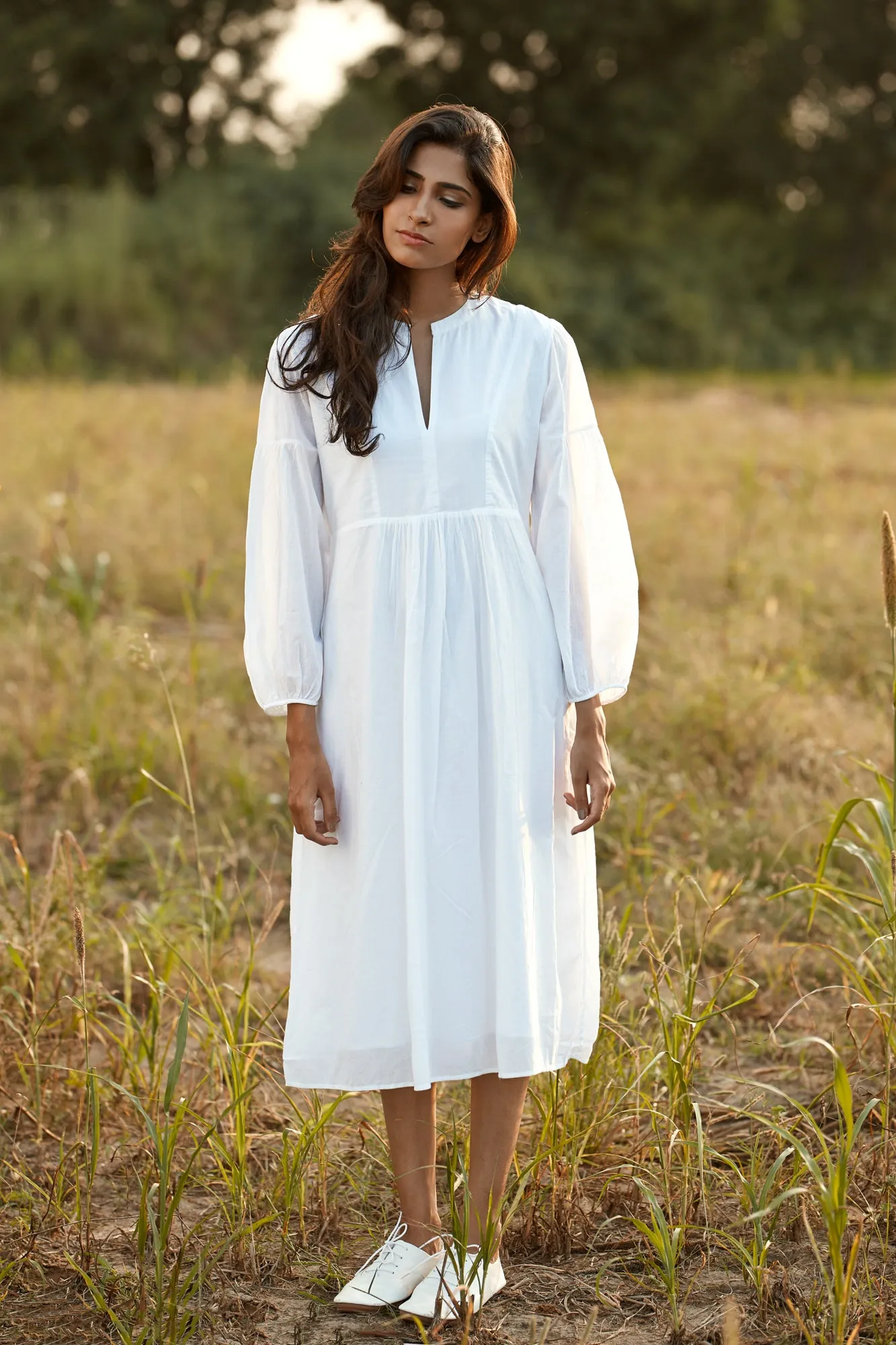 Dhara Dress - White