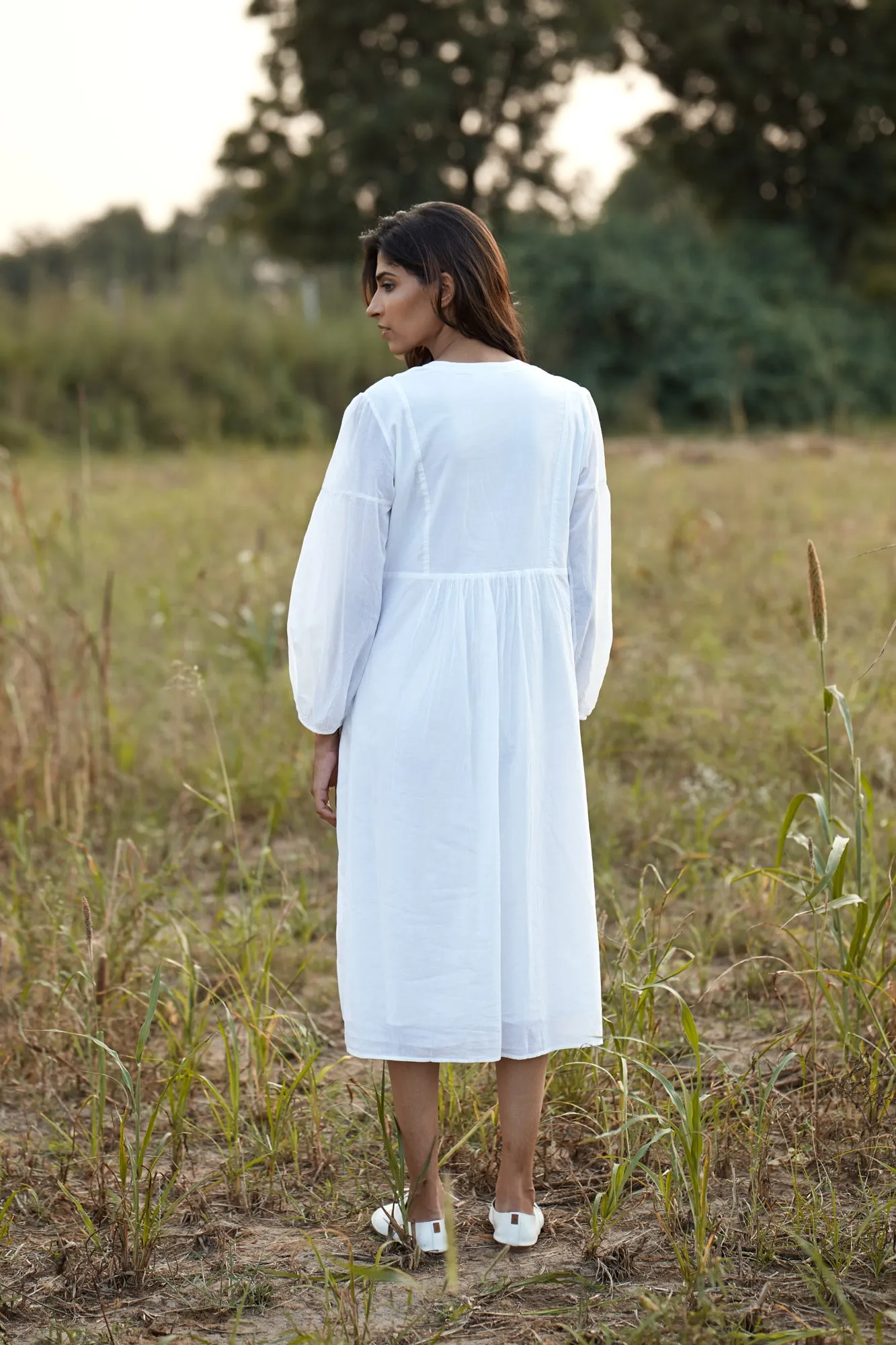 Dhara Dress - White