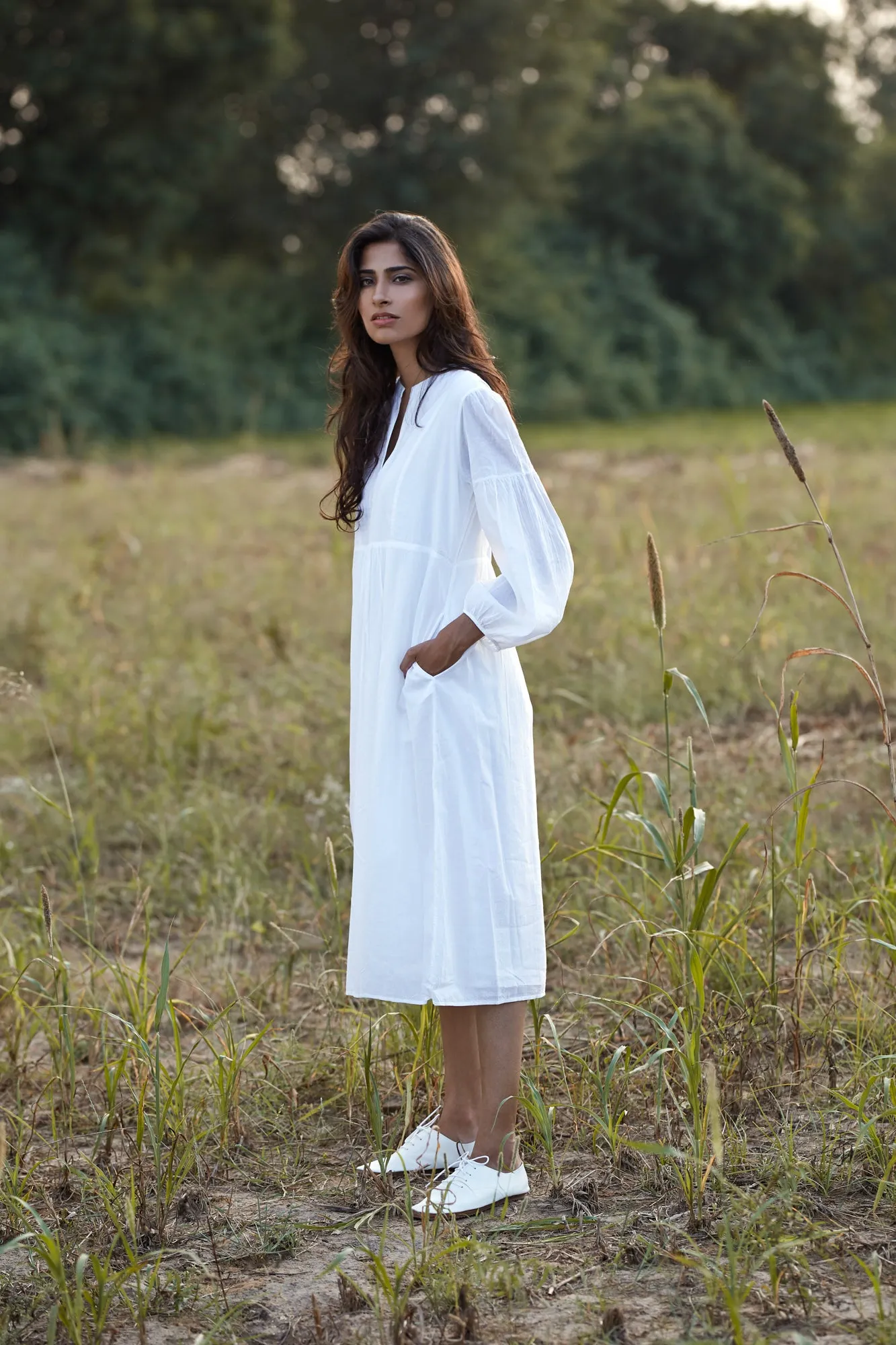 Dhara Dress - White