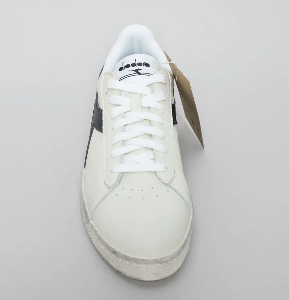 Diadora Game L Low Waxed Trainers White/Black