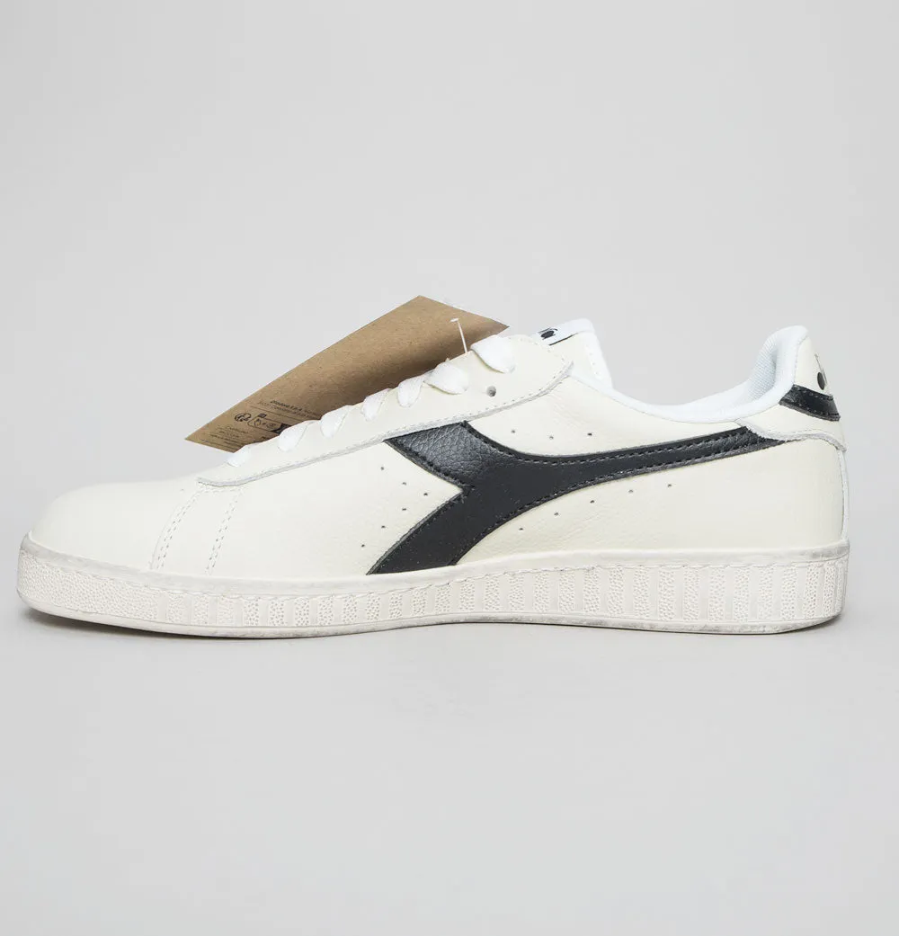 Diadora Game L Low Waxed Trainers White/Black