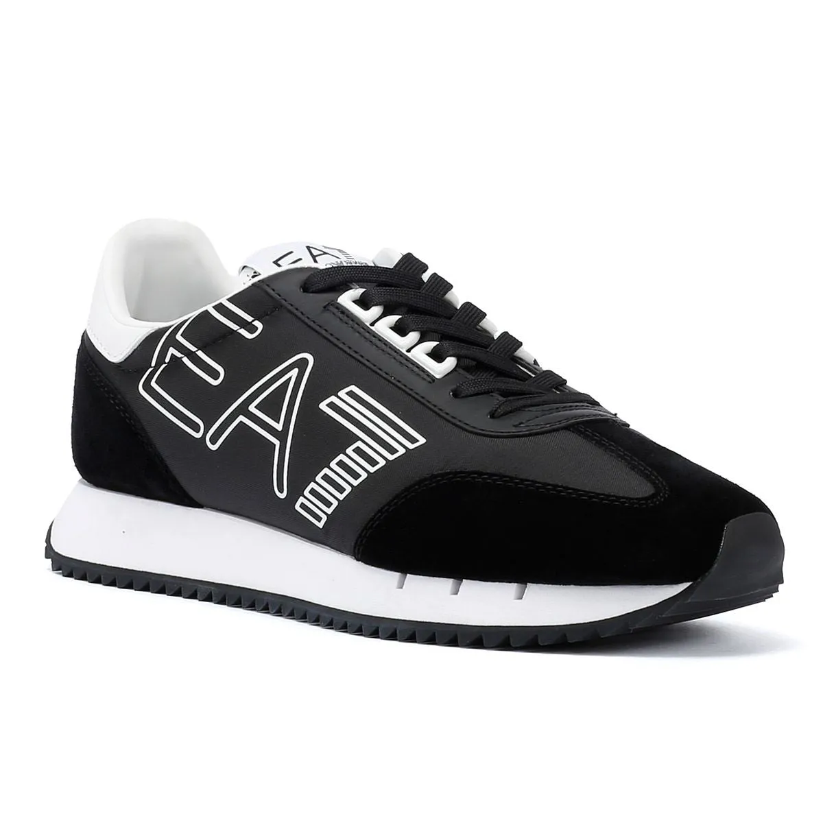 EA7 Black&White Vintage Men's Black Trainers