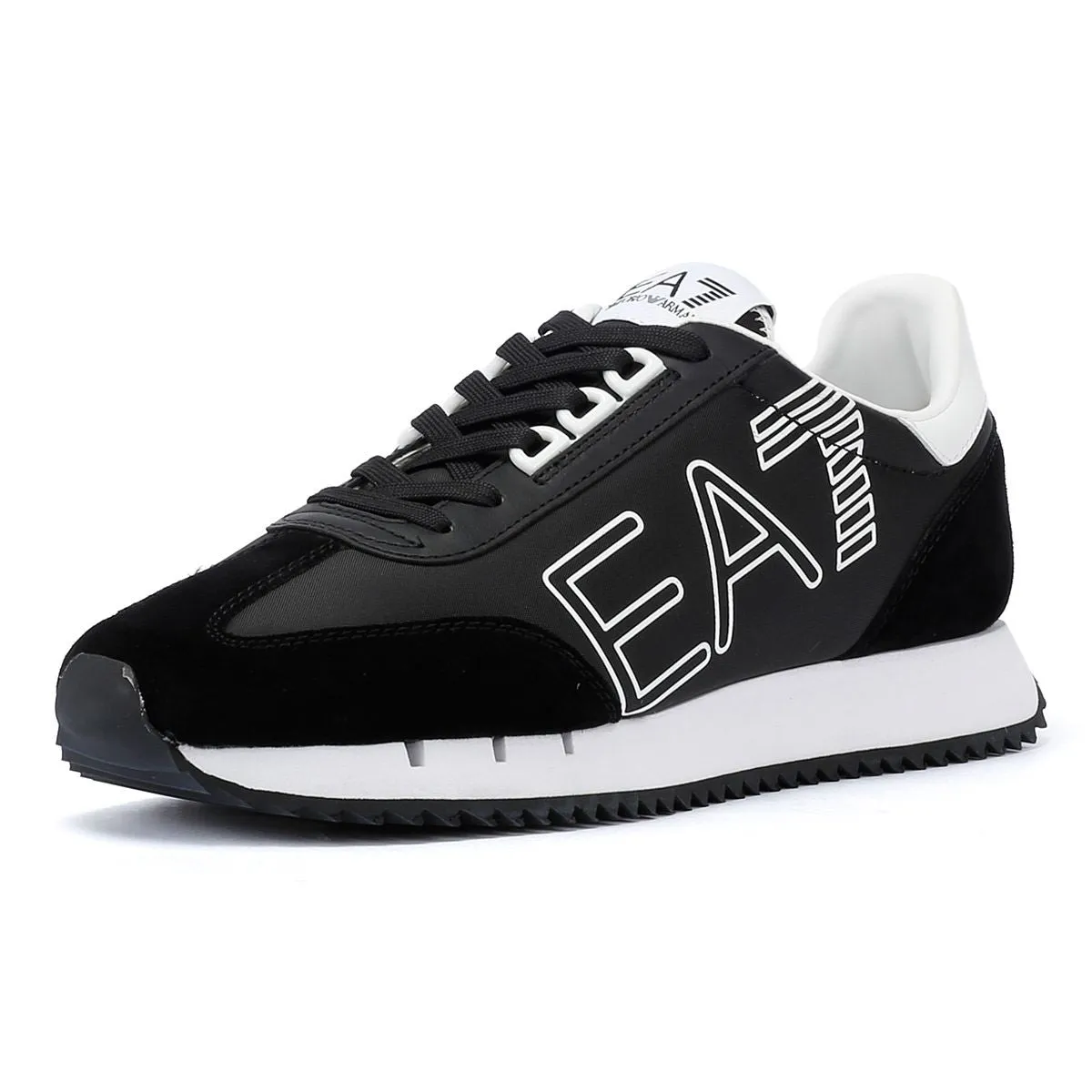 EA7 Black&White Vintage Men's Black Trainers