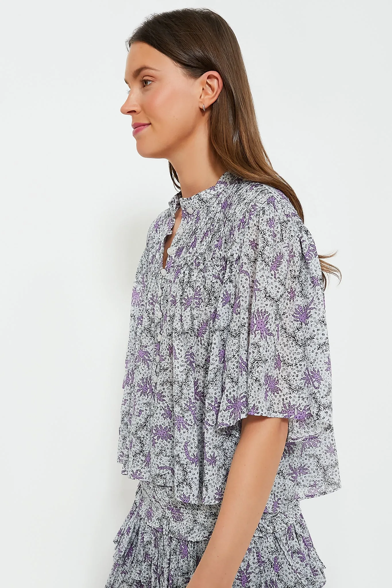 Ecru Lilac Destiny Blouse