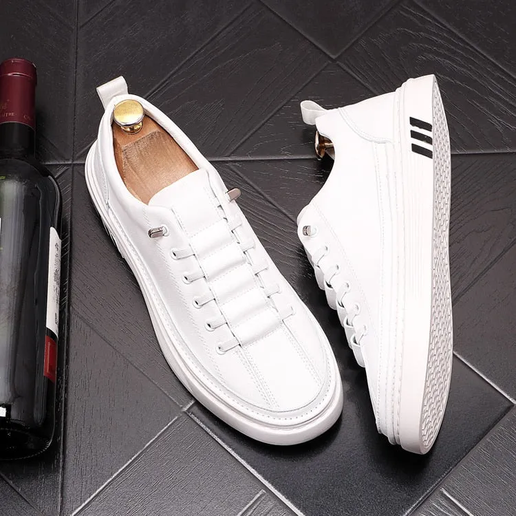 Fashion Leather Men Casual Sneakers