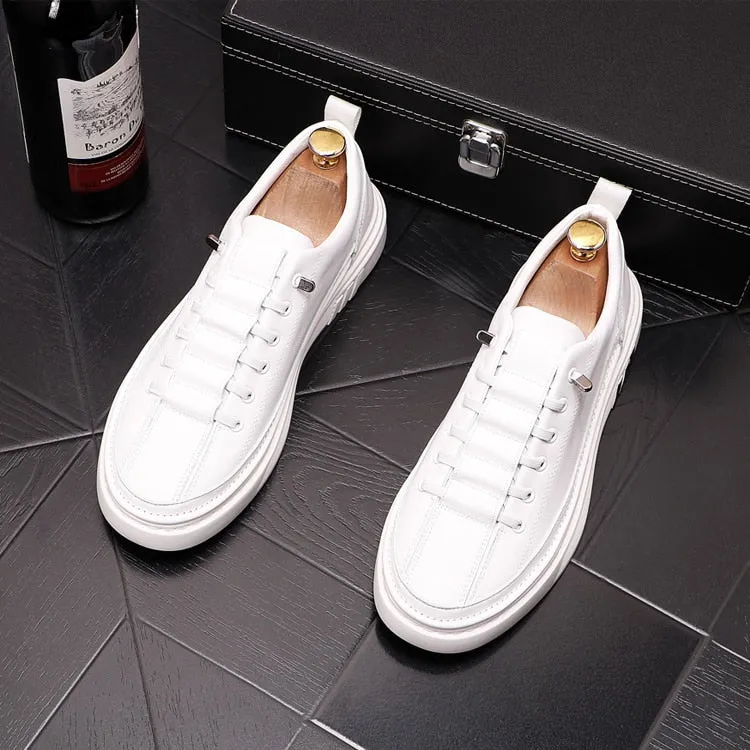 Fashion Leather Men Casual Sneakers