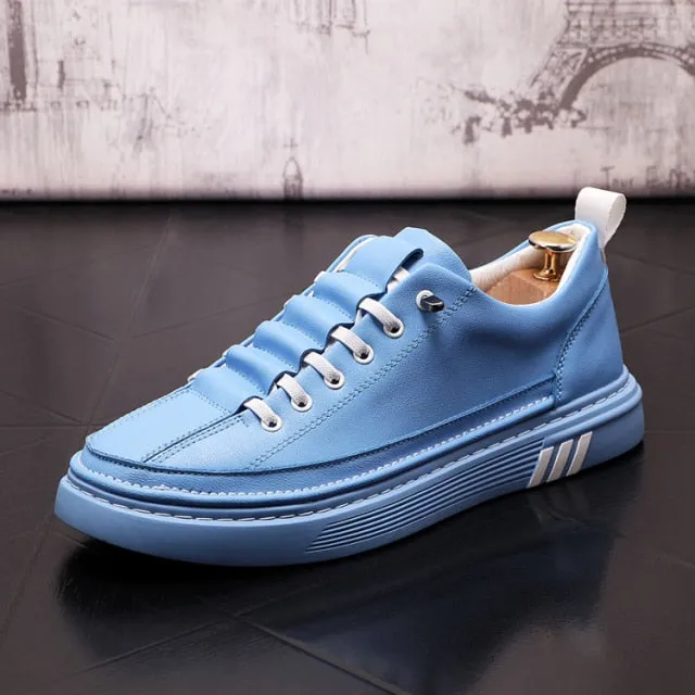 Fashion Leather Men Casual Sneakers