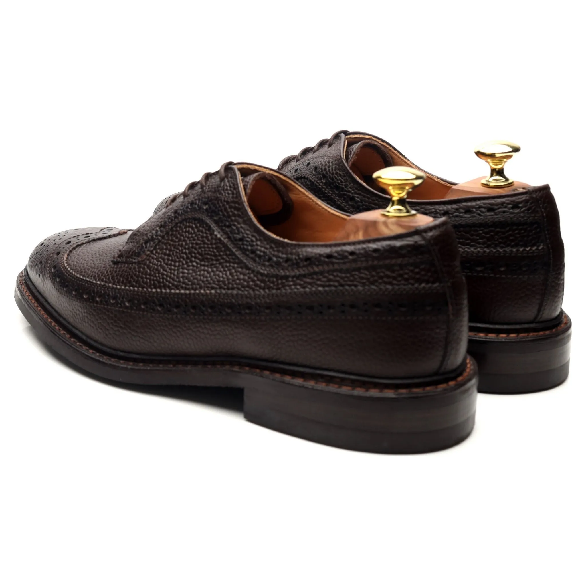 'Fulton' Dark Brown Leather Derby Brogues UK 7