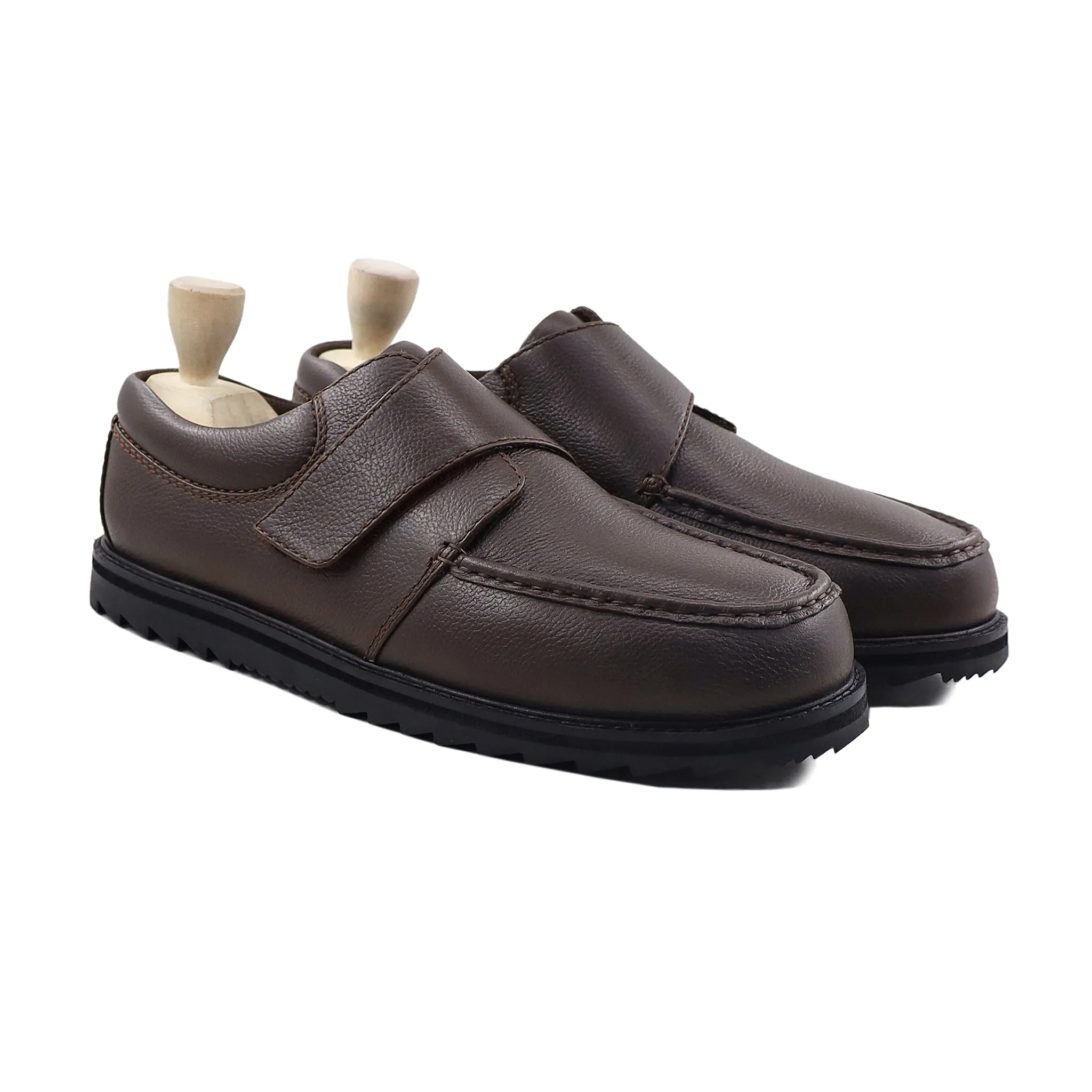 Gile - Dark Brown Pebble Grain Single Monkstrap