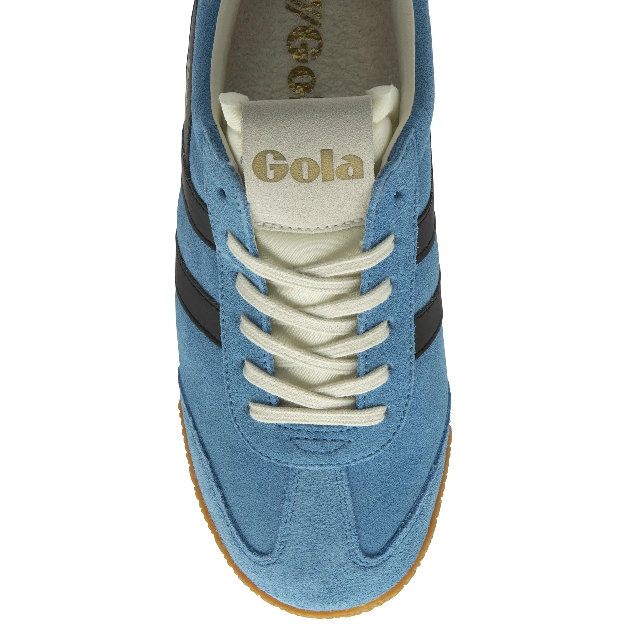 Gola Elan Ladies Santorini/Black/Fuchsia Leather Lace Up Trainers