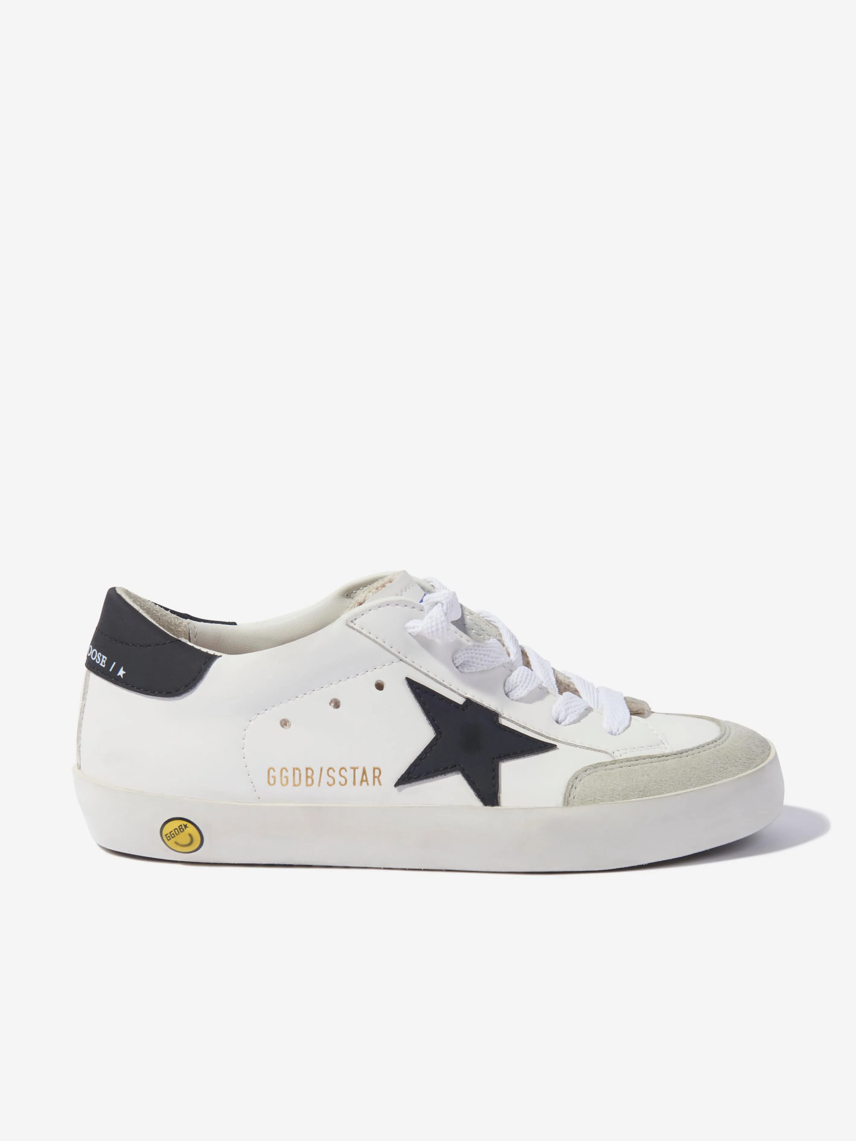 Golden Goose Kids Leather Super Star Bio Based Trainers in White