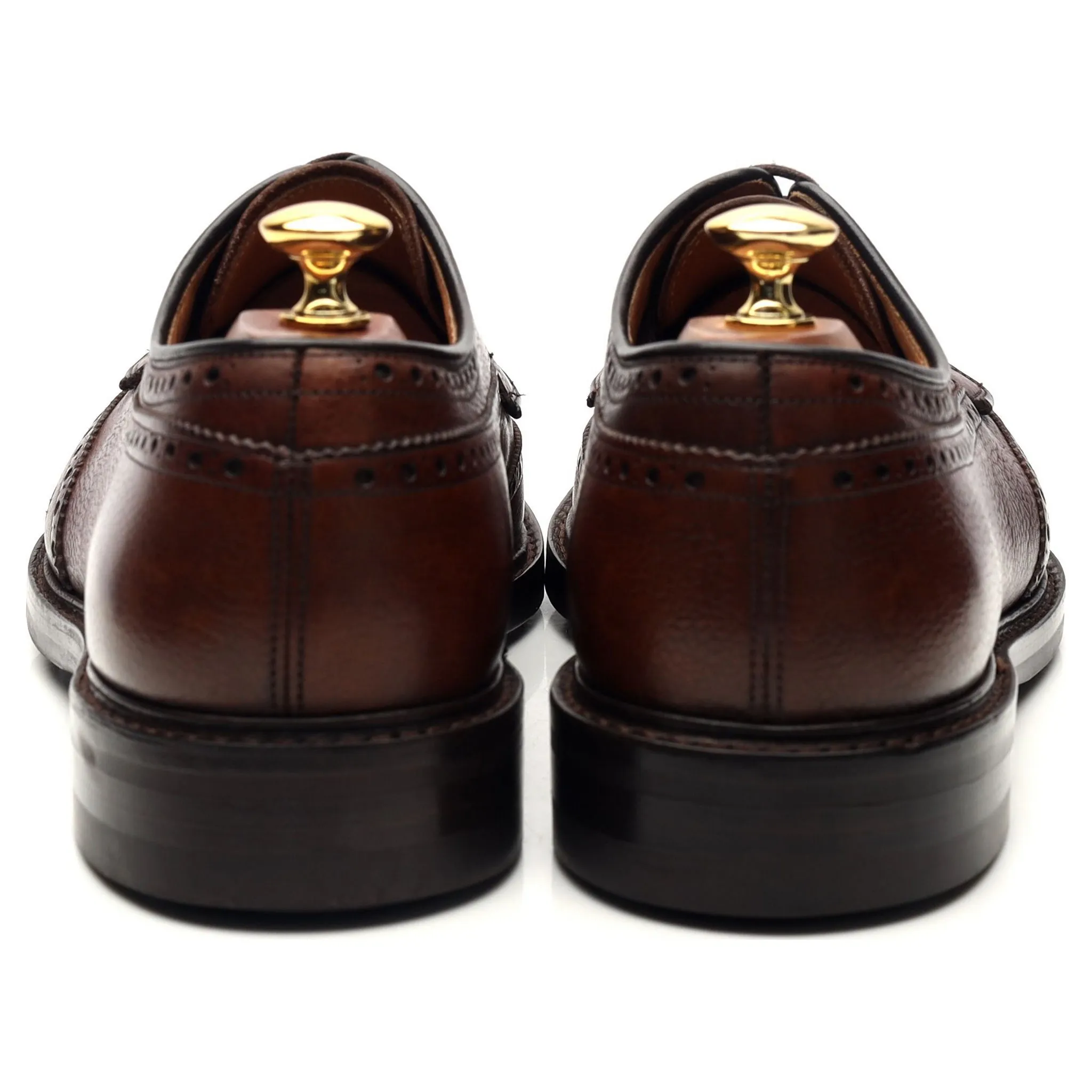 'Grafton' Brown Leather Derby Brogues UK 9.5 F