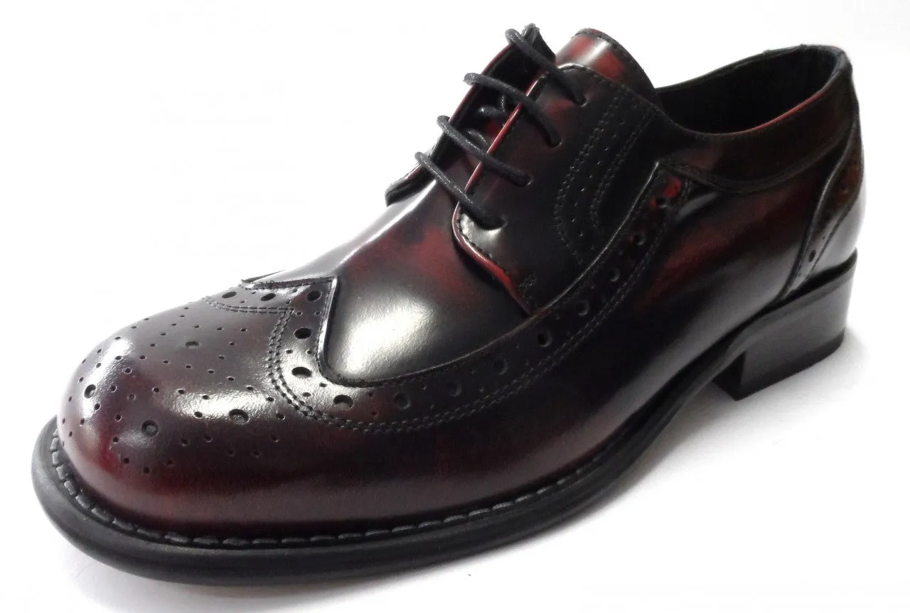 Ikon Original Oxblood Krombie Retro Mod All Leather Brogue Shoes