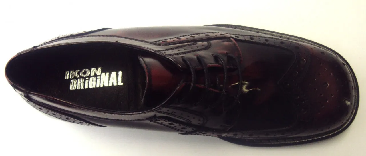 Ikon Original Oxblood Krombie Retro Mod All Leather Brogue Shoes