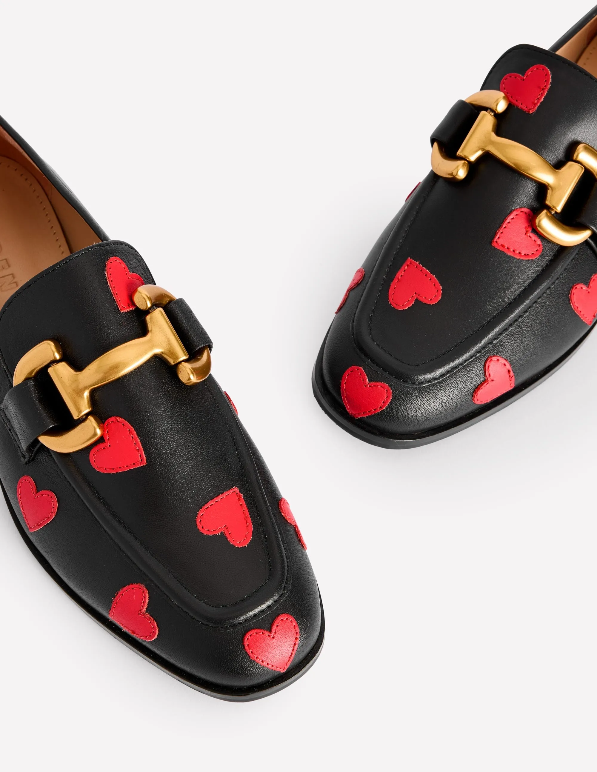 Iris Snaffle Loafers-Black Hearts